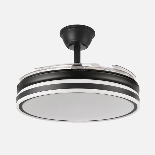 Ventilador Bayomo 59w 6980lm Negro 4 Aspas Desp. 34,5/42x50/107d.3 Color. Motor Dc..remoto+Reg.Intensidad