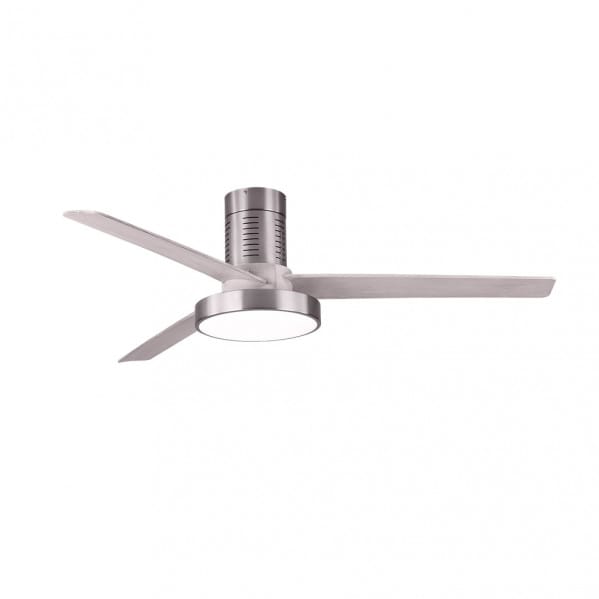 Ventilador Dc Pax 40w 3200lm Niquel 3 Aspas Gris 32x139d 3000-4000-6000k  C/remoto, Memoria Y Temporizador