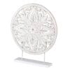249085 Adorno de Mesa Mandala en Madera Calada Blanca | 40x48 cm