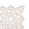 249088-3 Panel Decorativo Rectangular en Madera Calada Blanca | 40x48 cm