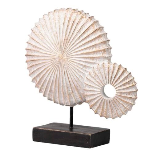 Figura Decorativa Concha Marina de Resina | 33 cm