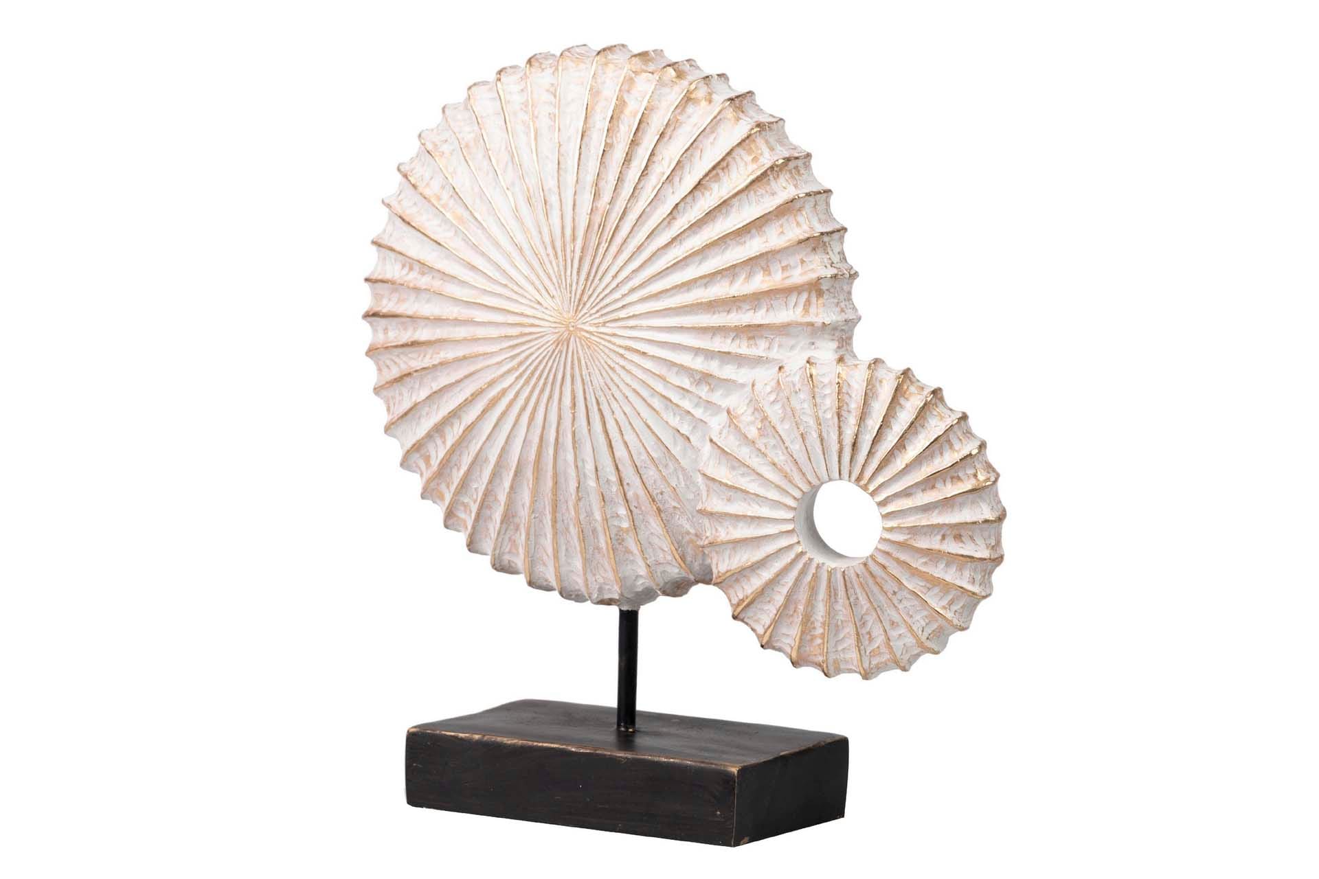 Figura Decorativa Concha Marina de Resina | 33 cm