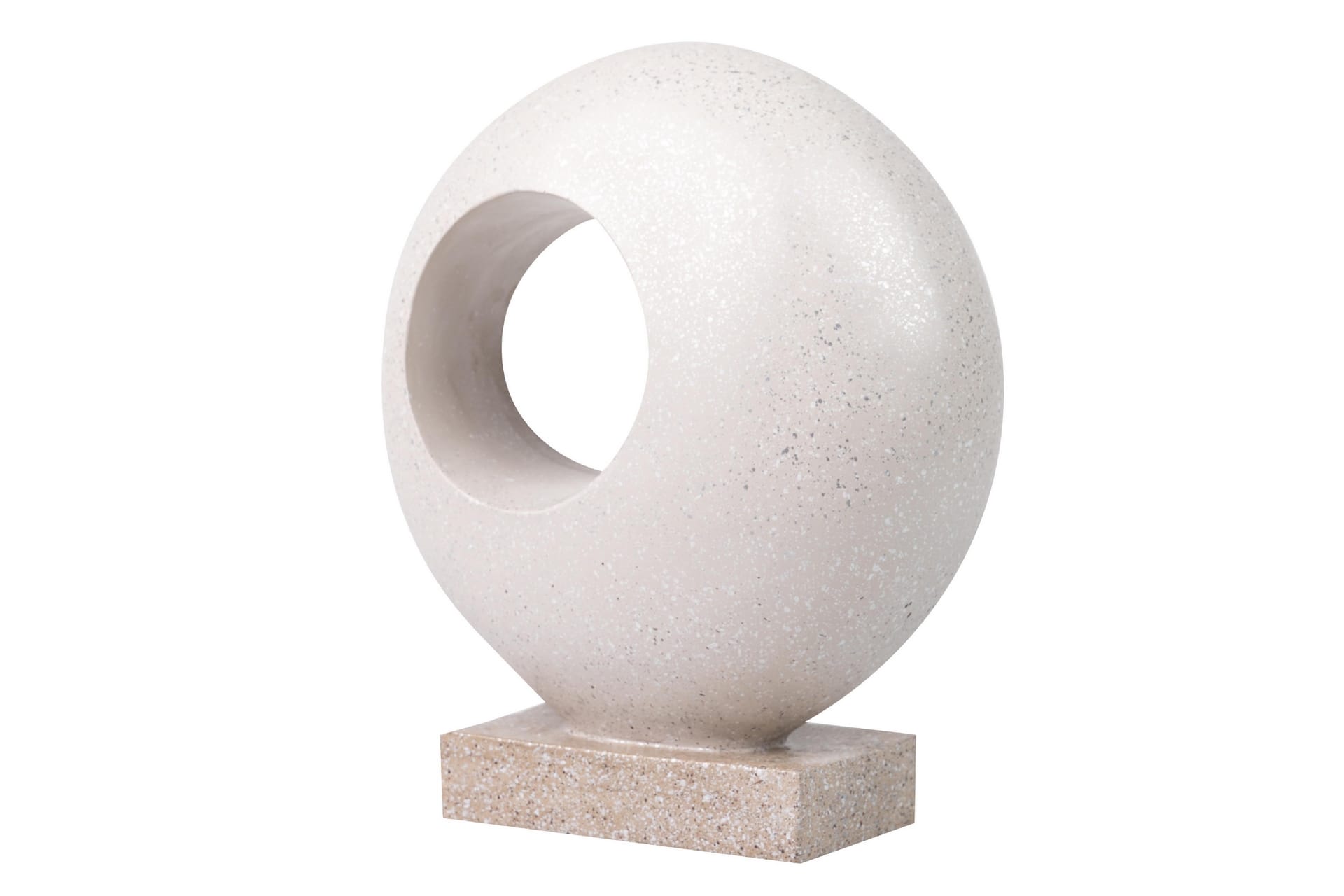Figura Escultórica Abstracta en Resina Gris y Plata | 32 cm