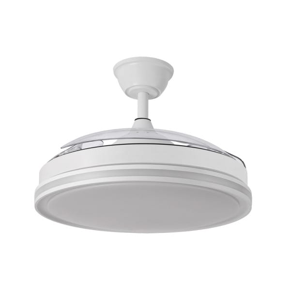 Ventilador Dc 59+7w Cacique Blanco 3asp 107d 6980l 3000-4500-6500k+rgb Remo+r.int+memo+temp