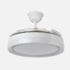 Ventilador Dc Zenit Blanco 59w 4aspas desplegables 107d 6980lm 6vel 3000k,4000k,6000k Remoto+reg.intens.+temporizador+memoria