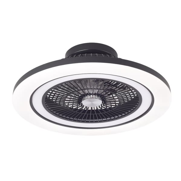 Ventilador Dc 50+7w Antartida Negro 5asp 58d 5400lm 3000-4500-6500k+rgb Remo+r.intensidad+memoria+temporizador