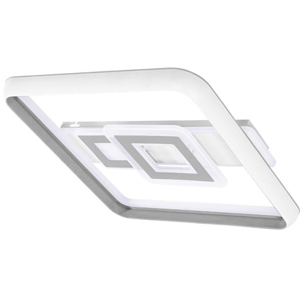 Plafon 80w Sucre 3000-4000-6500k Blanco/gris Cuadrado 7x51x51 Cm 7600lm Reg.intens. C.remoto Y Memoria