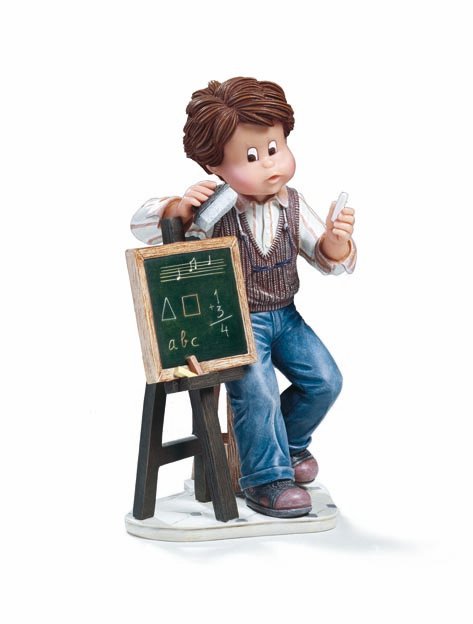 Mi querido maestro (Peq.), figura de colección Nadal ref. 746752: un maestro junto a su pizarra con números y figuras