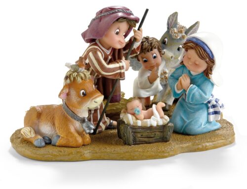 Silencio, el niño duerme, pieza de belén Nadal ref. 746228: una escena tierna en la que la Virgen